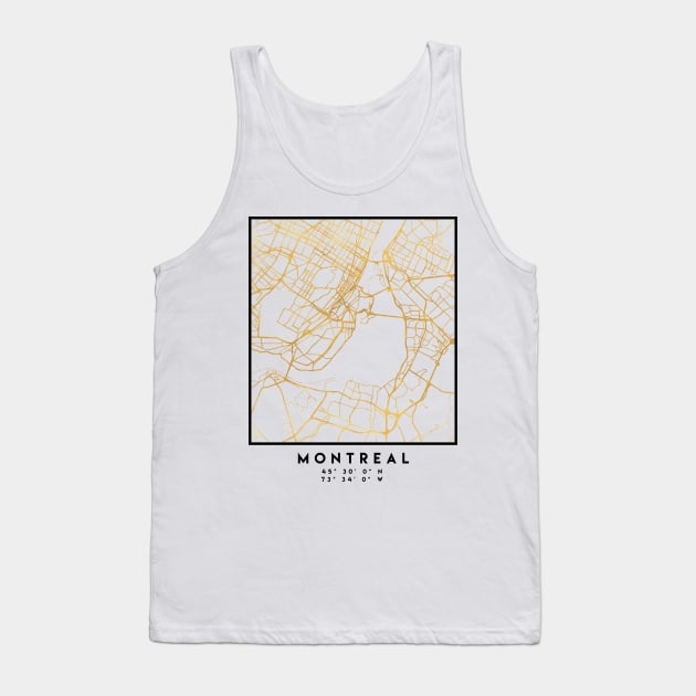 MONTREAL CANADA CITY STREET MAP ART Tank Top by deificusArt